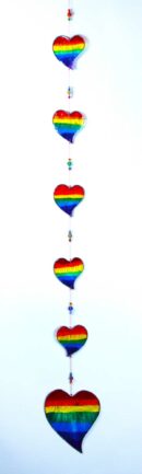 Suncatcher Hearts On String