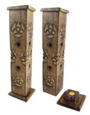 Incense Holder Wood Tower Celtic