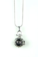 Pendant Heart In Cage Onyx