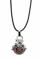 Pendant Heart In Cage Rose Quartz