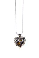 Pendant Heart Shape Tiger Eye