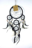 Dream Catcher 4 Circles Black 11.5cm