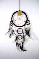 Dream Catcher 4 Circles Black 16cm