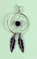 Silver Pendant DC Black 16mm