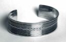 Silver Bangle Rope Twist