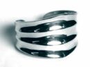 Silver Bangle Triple Layer