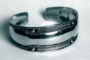 Silver Bangle Woven Design