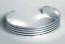 Silver Bangle With 4 Lines