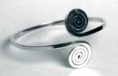 Silver Bangle Double Swirl