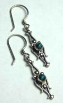 Silver Earring Fancy Drop Turquoise