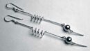 Silver Earring Spring Drop