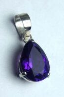 Silver Pendant Amethyst Cut