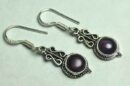 Silver Earring Fancy Amethyst