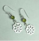 Silver Earring Peridot Cut