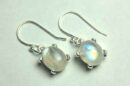 Silver Earring Rainbow Cab