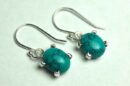 Silver Earring Turquoise Cab
