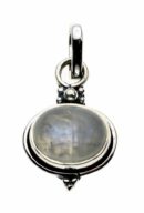 Silver Pendant Oval Rainbow