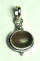 Silver Pendant Oval Rose Quartz