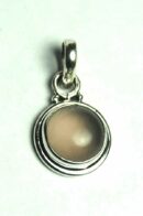 Silver Pendant Rose Quartz