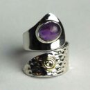 Silver Ring Amethyst Oval