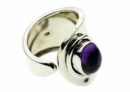 Silver Ring Oval Amethyst