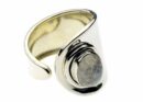 Silver Ring Oval Rainbow