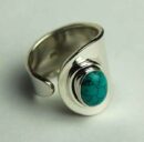 Silver Ring Oval Turquoise