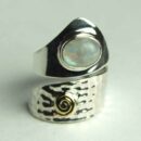 Silver Ring Rainbow Oval