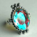 Silver Ring Rainbow Quartz