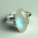 Silver Ring Rainbow Stone