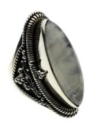 Silver Ring Rainbow Oval