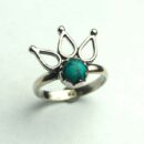 Silver Ring Turquoise Crown