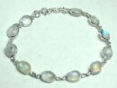 Silver Bracelet Rainbow Stones