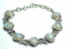 Silver Bracelet Rainbow Stones