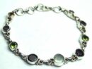 Silver Bracelet Multi Stones