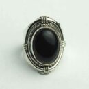 Silver Ring Oval Onyx