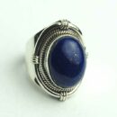 Silver Ring Oval Lapis