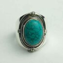 Silver Ring Oval Turquoise