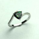 Silver Ring Mystic Quartz Triangle