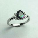 Silver Ring Mystic Quartz Tear