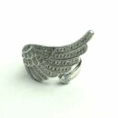 Silver Ring Angel Wings Clear