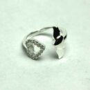 Silver Ring Cut Heart