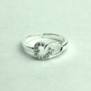 Silver Ring Double Heart