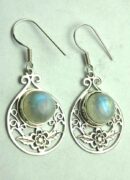 Silver Earring Rainbow Circle