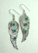 Silver Earring Turquoise Stones