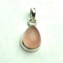 Silver Pendant Rose Quartz