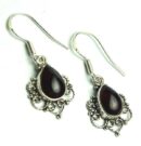 Silver Earring Garnet