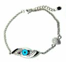 Silver Bracelet Small Evil Eye