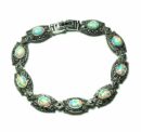 Silver Bracelet Marcasite Opal