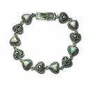 Silver Bracelet Marcasite Opal